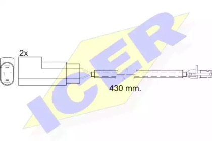 Сигнализатор, износ тормозных колодок ICER 610413 E C